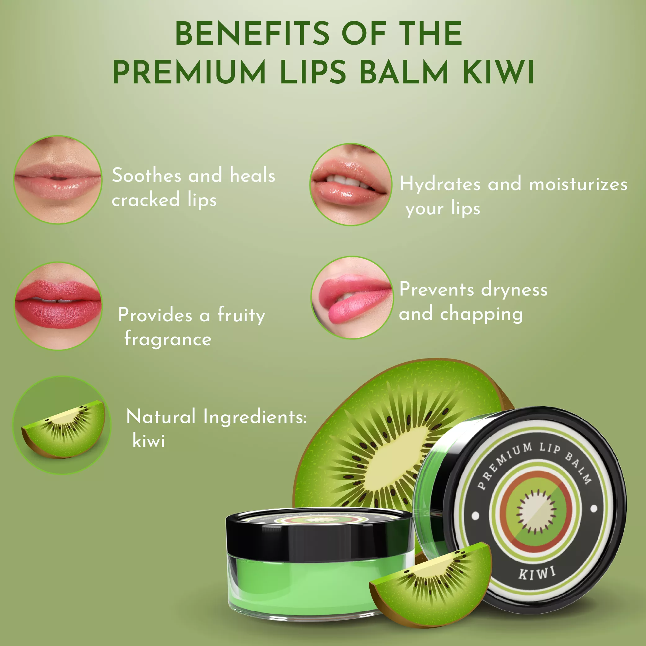 Kiwi Lip Balm (8g)